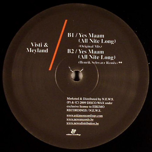 Visti & Meyland - Yes Maam (All Nite Long) : 12inch
