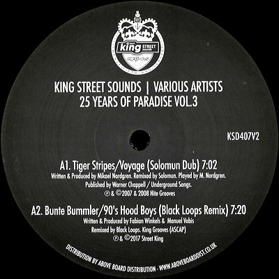 Kerri Chandler / Tiger Stripes / Bunte Bummler - 25 Years Of Paradise Vol. 3 (Solomun / Black Loops / Doug Gomez Remixes)