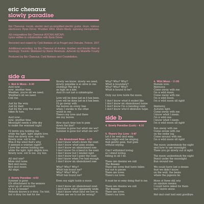 Eric Chenaux - Slowly Paradise