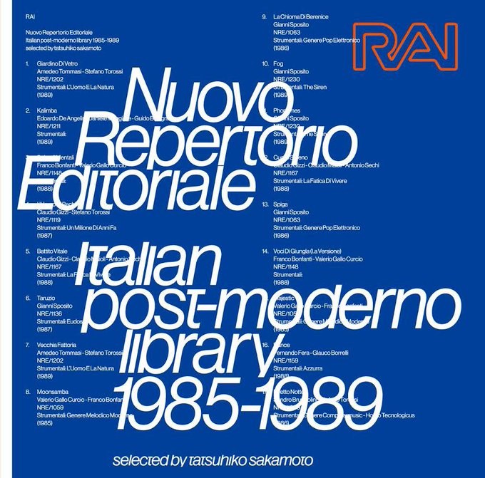 Tatsuhiko Sakamoto - RAI Nuovo Repertorio Editoriale Italian post-moderno library 1985-1989