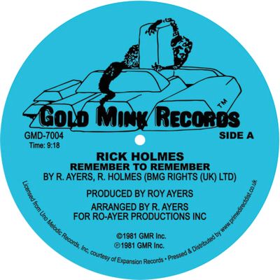 Rick Holmes - Remember To Remember : 12inch