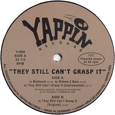 DJ Slyngshot - They Still Can't Grasp It : 12inch