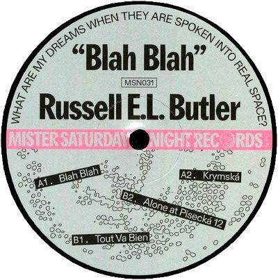 Russell E.L. Butler - Blah Blah : 12inch & Poster