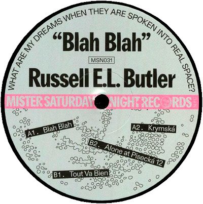 Russell E.L. Butler - Blah Blah : 12inch & Poster