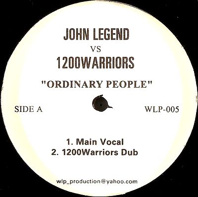 John Legend Vs 1200 Warriors - Ordinary People : 12inch