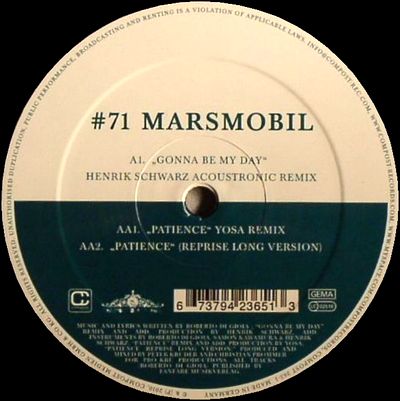 Marsmobil - Gonna Be My Day / Patience : 12inch