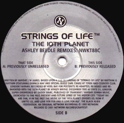 The 10th Planet - Strings Of Life (Ashley Beedle Remixes) : 12inch