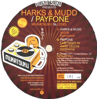 Harks, Mudd & Payfone - Mukatsuku vs Leng : The Balearic Edition : 12inch