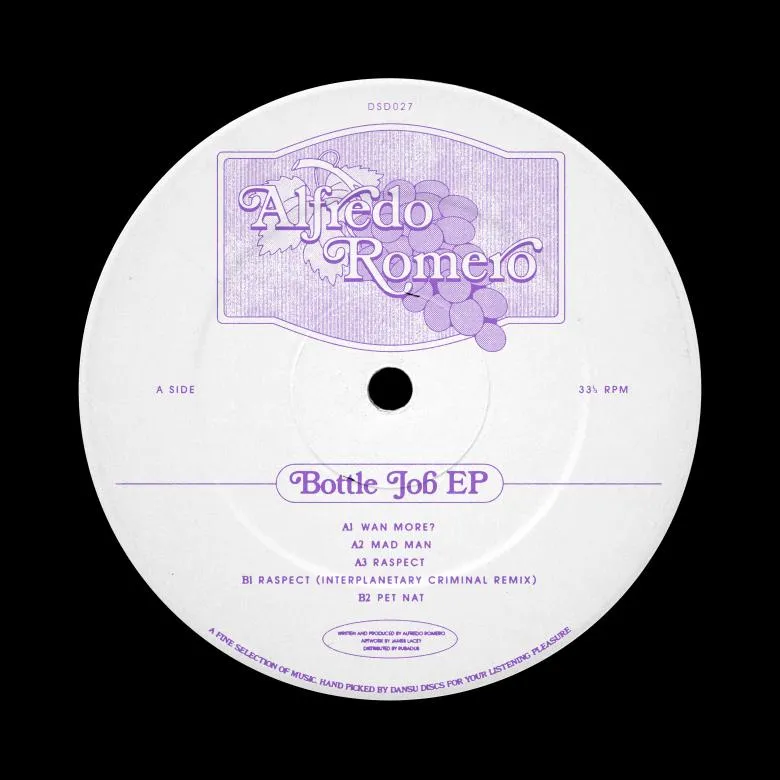 Alfredo Romero - Bottle Job EP (Includes remix from Interplanetary Criminal) : 12inch