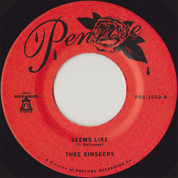 Thee Sinseers - Seems Like : 7inch