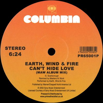 Earth, Wind & Fire - Fantasy (Shelter DJ Mix) / Can't Hide Love (MAW Album Mix) : 12inch