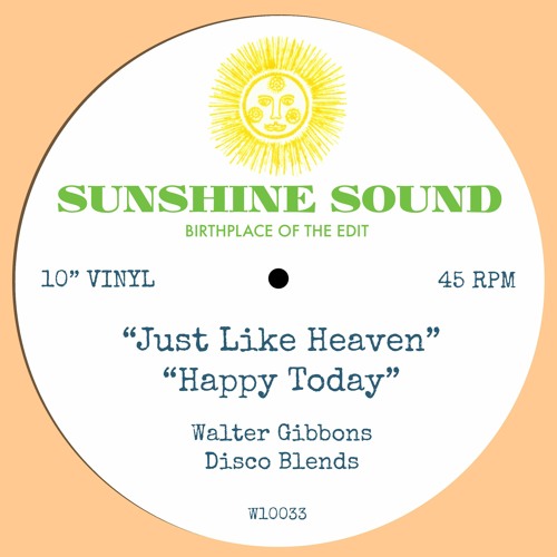 Walter Gibbons - Just Like Heaven/Happy Today (Walter Gibbons Disco Blends) : 10inch