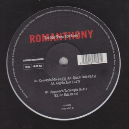 Romanthony - Let Me Show You Love : 12inch
