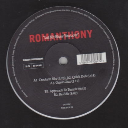 Romanthony - Let Me Show You Love : 12inch