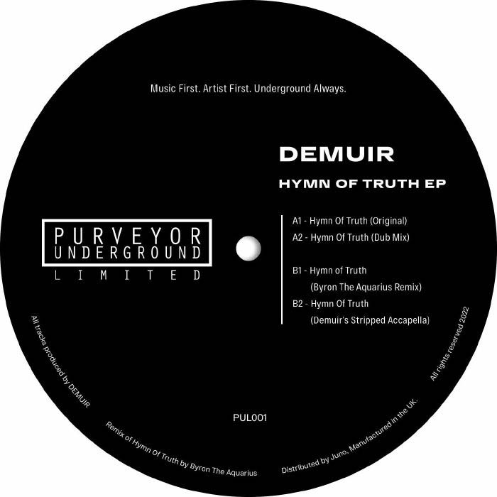Demuir - Hymn Of Truth EP (incl Byron The Aquarius remix) : 12inch