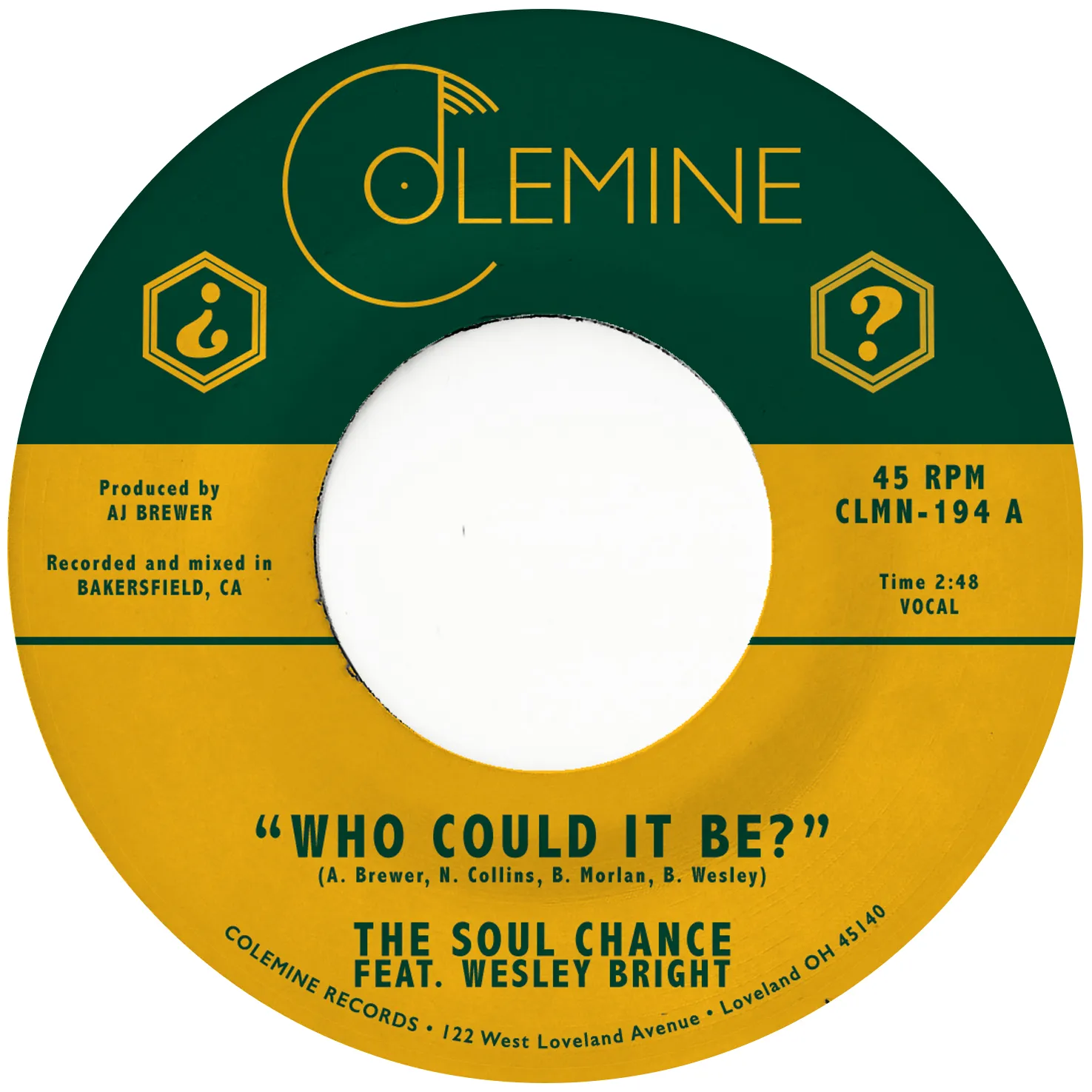 The Soul Chance - Who Could It Be? / Goodbye (Random Vinyl 7") : 7inch