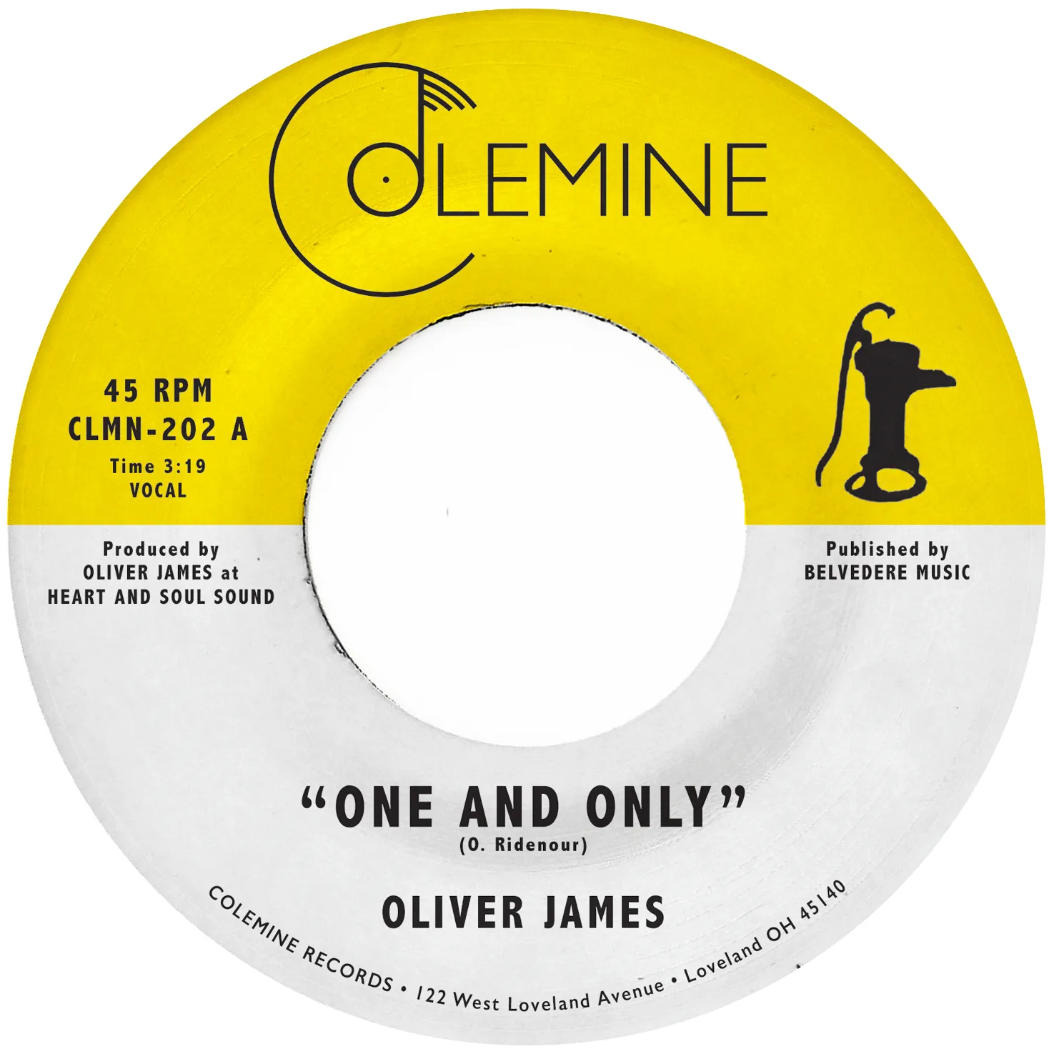 Oliver James - One And Only' (Opaque Yellow Vinyl 7") : 7inch