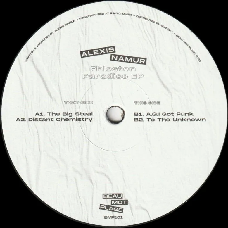 Alexis Namur - Fhloston Paradise EP : 12inch
