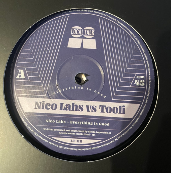 Nico Lahs Vs Tooli - EVERYTHING IS GOOD/THAT COWBELL TRACK : 12inch
