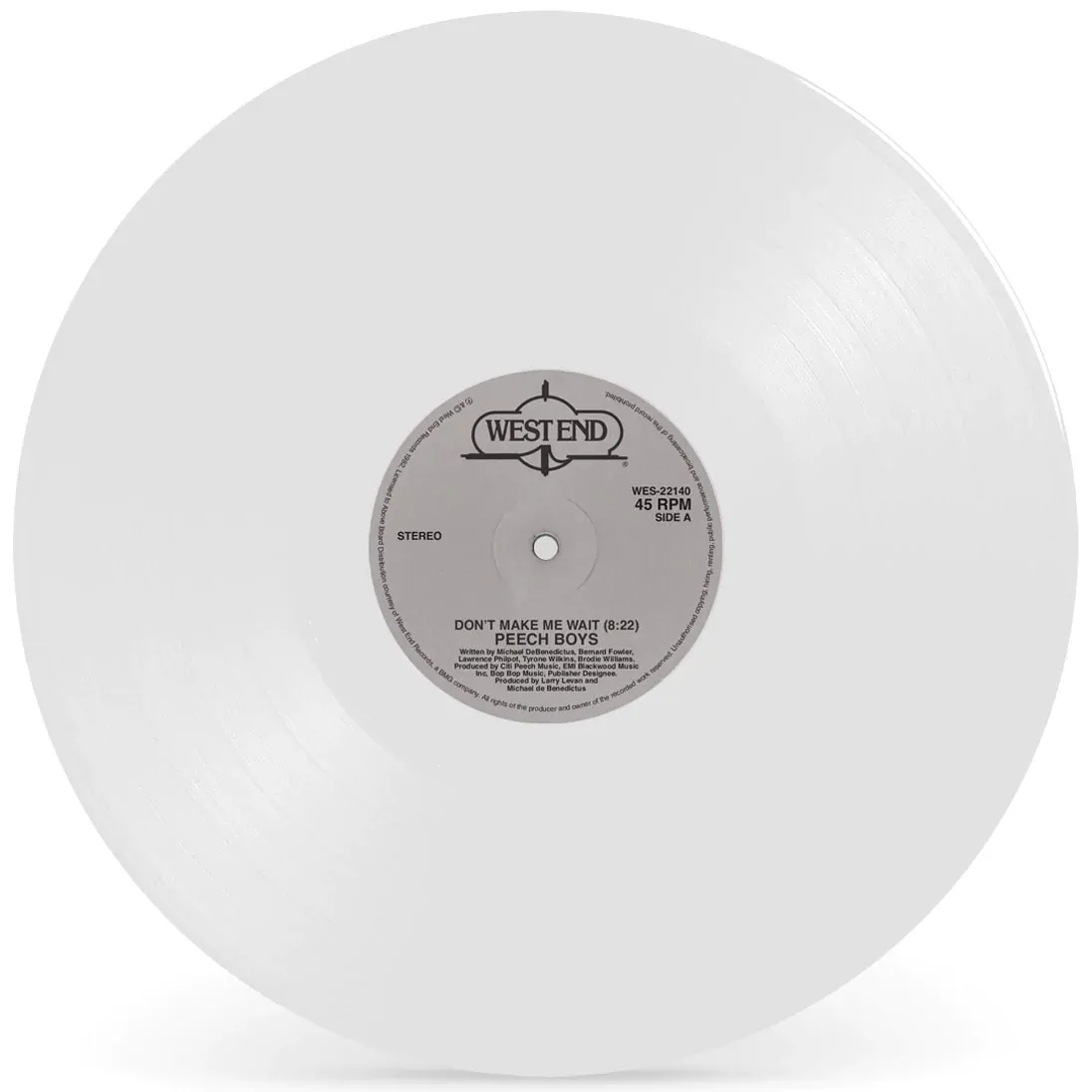 Peech Boys - Don't Make Me Wait (White vinyl Repress) : 12inch