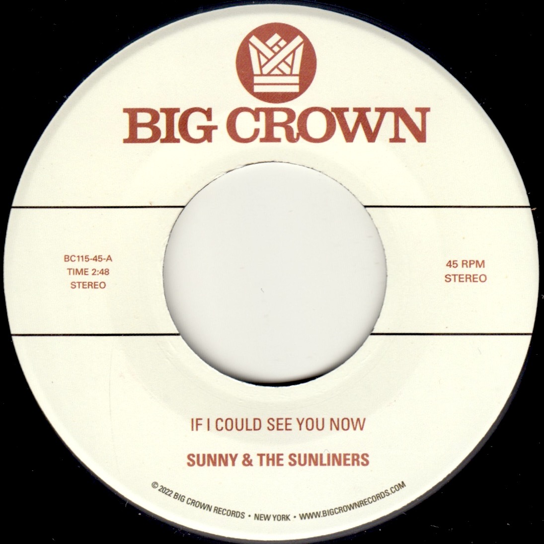Sunny & The Sunliners - If I Could See You Now b/w Give Me Time : 7inch