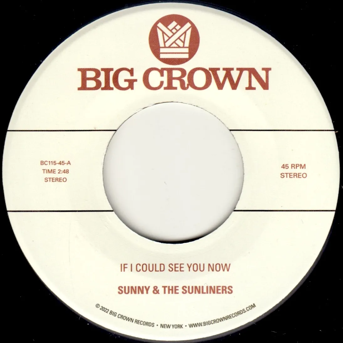 Sunny & The Sunliners - If I Could See You Now b/w Give Me Time : 7inch