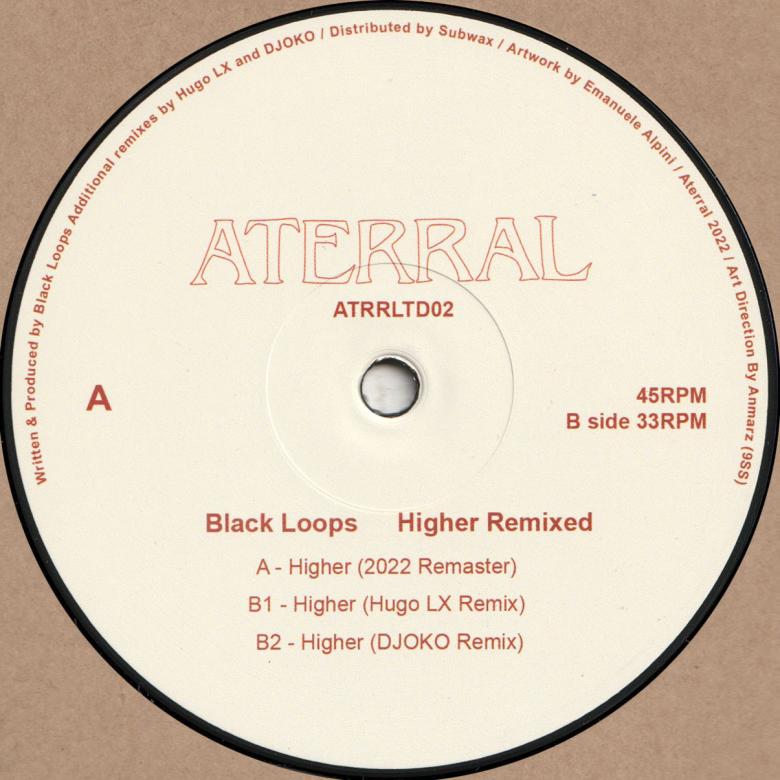 Black Loops - Higher Remixed (Incl. Hugo LX & DJOKO Remixes) : 12inch