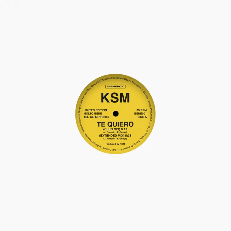 Ksm - TE QUIERO / I LOVE YOU : 12inch