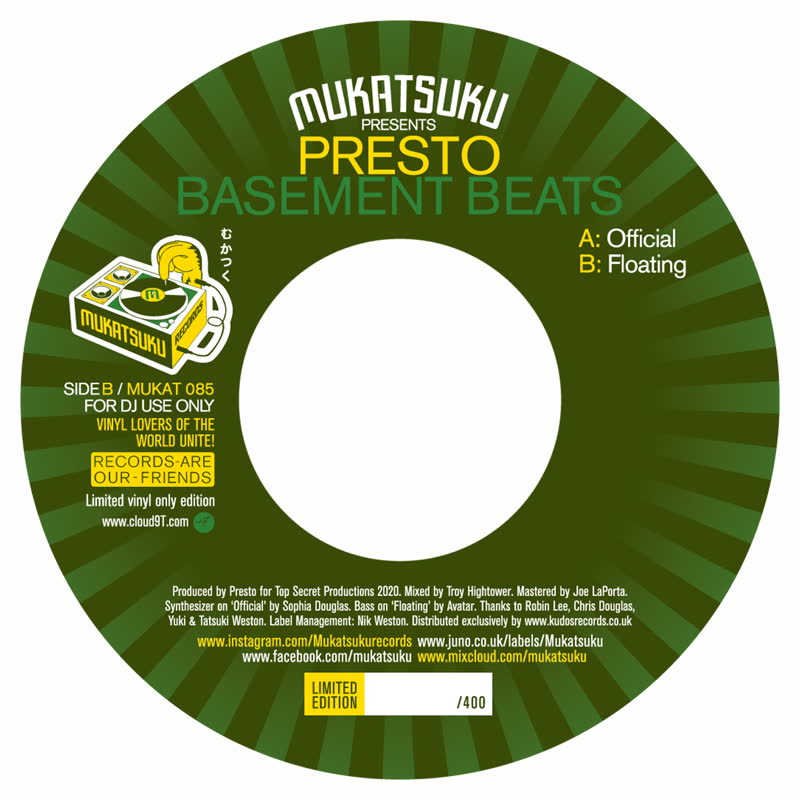 Presto - Basement Beats : 7inch