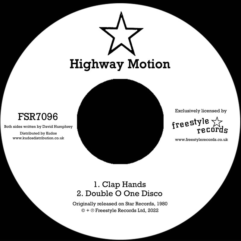 Highway Motion - Clap Hands / Double O One Disco : 7inch