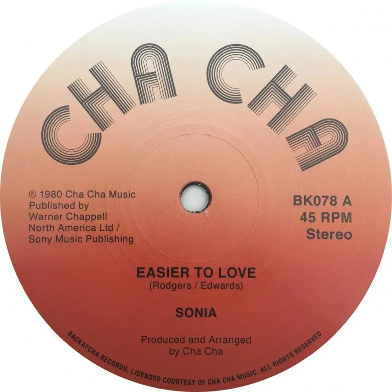 Sonia - Easier To Love Official 12" : 12inch