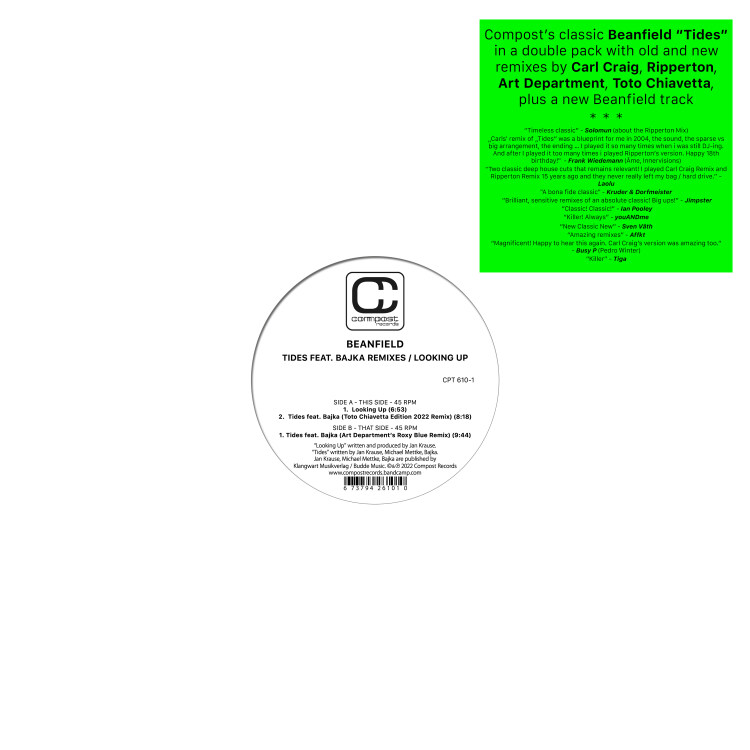 Beanfield - Tides Remixes (C.Craig,Ripperton,ArtDepartment) : 12inch×2