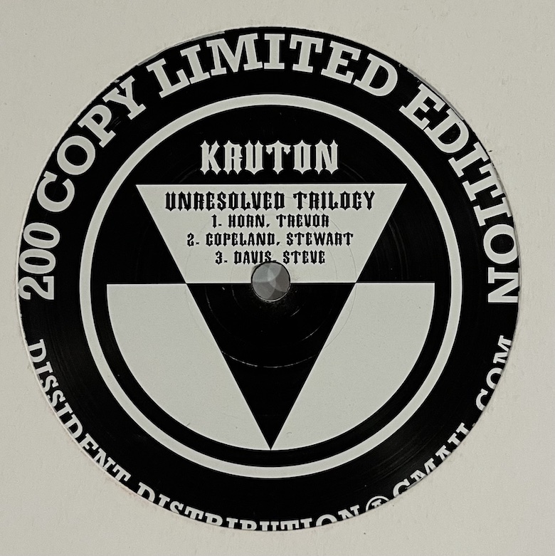 KRUTON - Unresolved Trilogy : 12inch