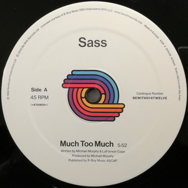 Sass - Much Too Much : 12inch