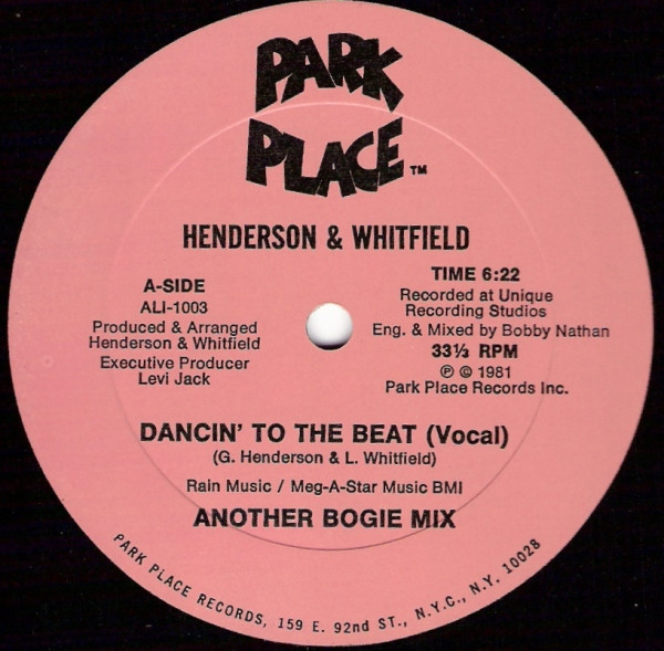 Henderson & Whitfield - Dancin To The Beat : 7inch