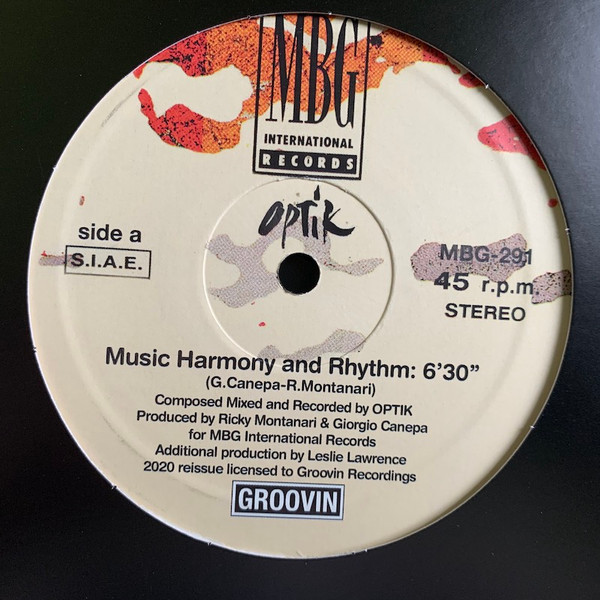 Optik - Music Harmony And Rhythm : 12inch