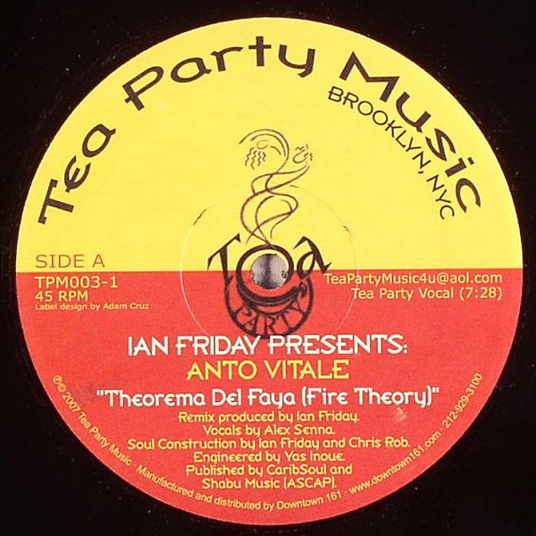 Ian Friday Pres. Anto Vitale - Theorema Del Faya : 12inch