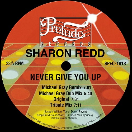 Sharon Redd - Never Give You Up (Incl. Michael Gray Remix) : 12inch