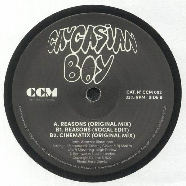 Caucasian Boy - Reasons / Cinematix : 12inch