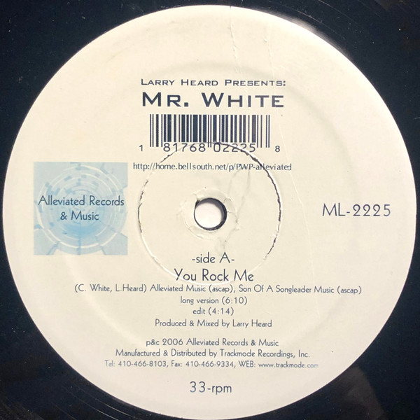 Larry Heard Presents Mr. White - You Rock Me / The Sun Can't Compare : 12inch