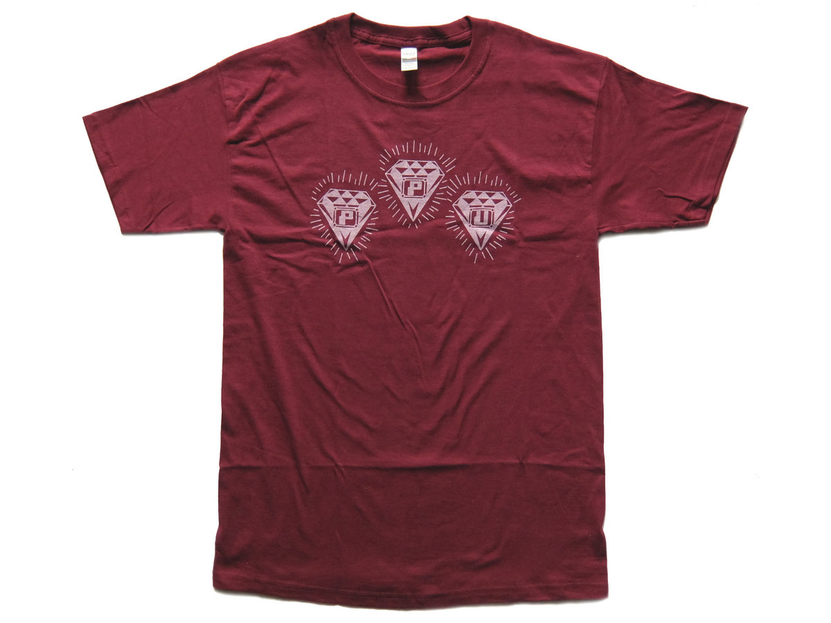 PPU - TRIPLE DIAMOND LOGO T-SHIRTS (Burgundy / Large) : T-SHIRT(L-size)