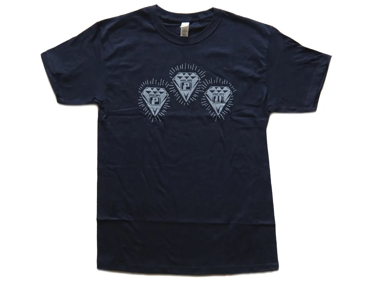 PPU - TRIPLE DIAMOND LOGO T-SHIRTS (Navy / Large) : T-SHIRT(L-size)