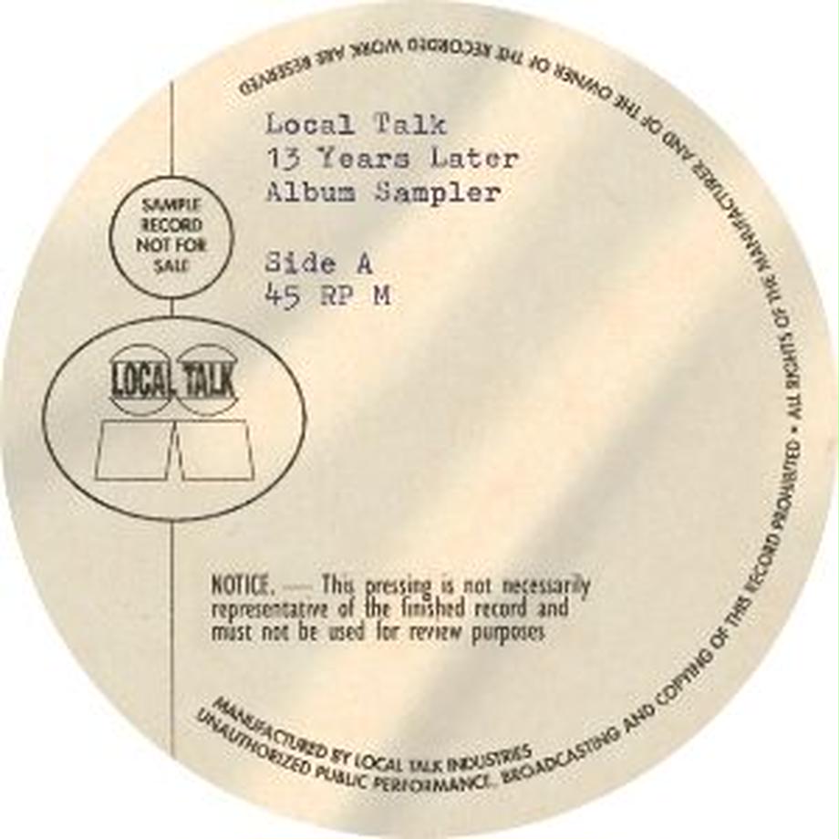 Va - Local Talk 13 Years Later Album Sampler : 12inch