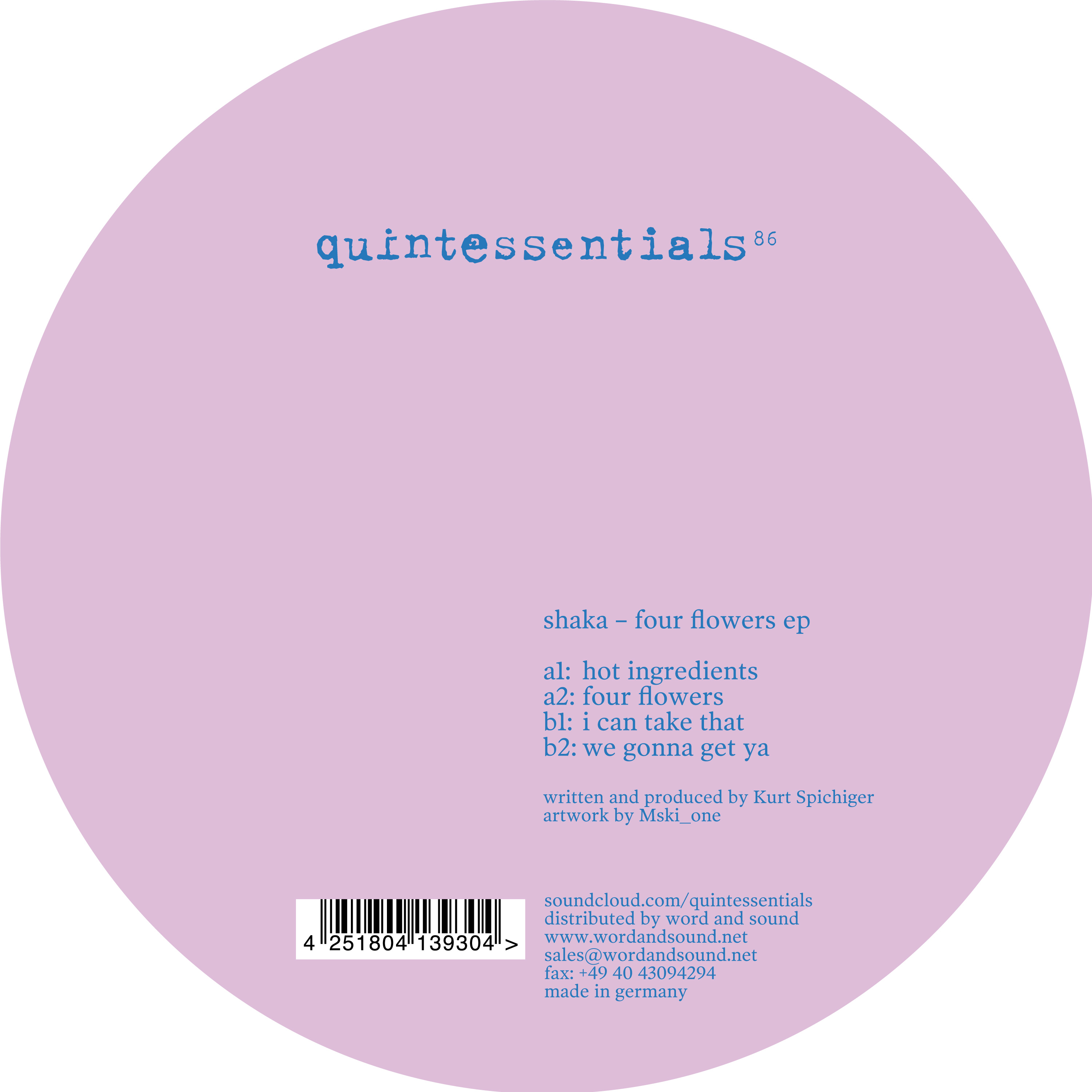 Shaka - Four Flowers EP : 12inch