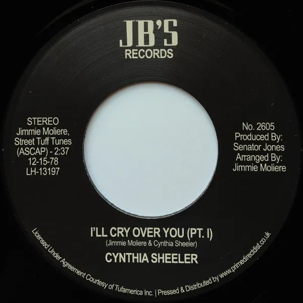 Cynthia Sheeler - I'll Cry Over You : 7inch