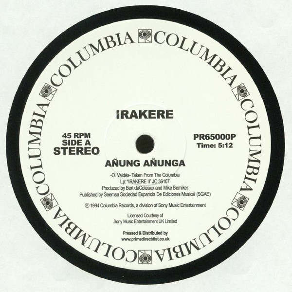 Irakere - Anung Anunga / Baila Mi Ritmo : 12inch