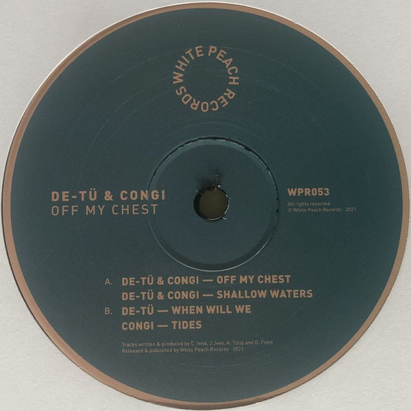 De-Tü & congi - Off My Chest  (SMOKED GREEN VINYL) : 12inch