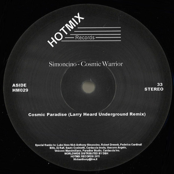 VARIOUS - Simoncino - Cosmic Warrior (Larry Heard & Ron Trent Remixes) : 12inch