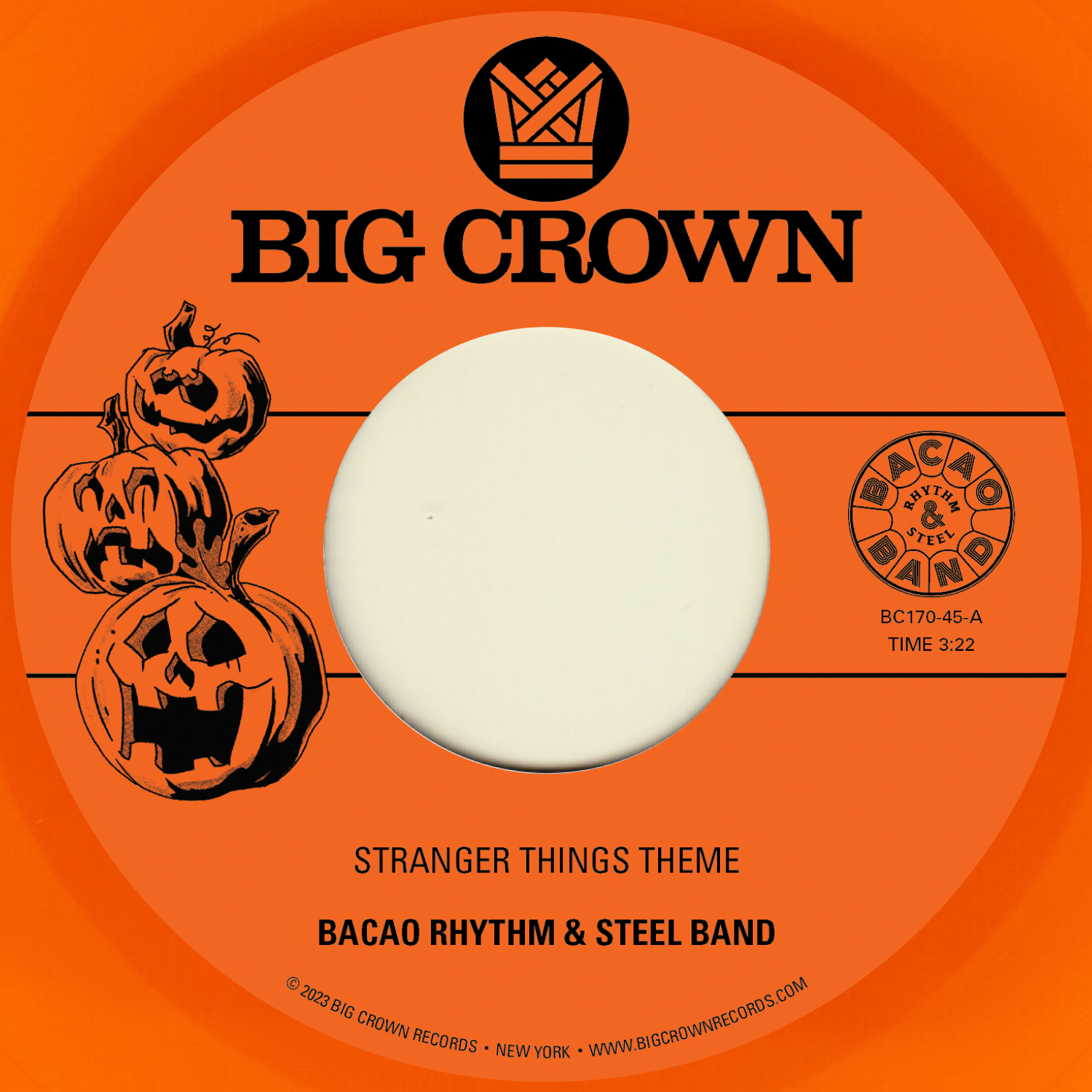 Bacao Rhythm & Steel Band - Stranger Things Theme b/w Halloween Theme : 7inch(Orange)