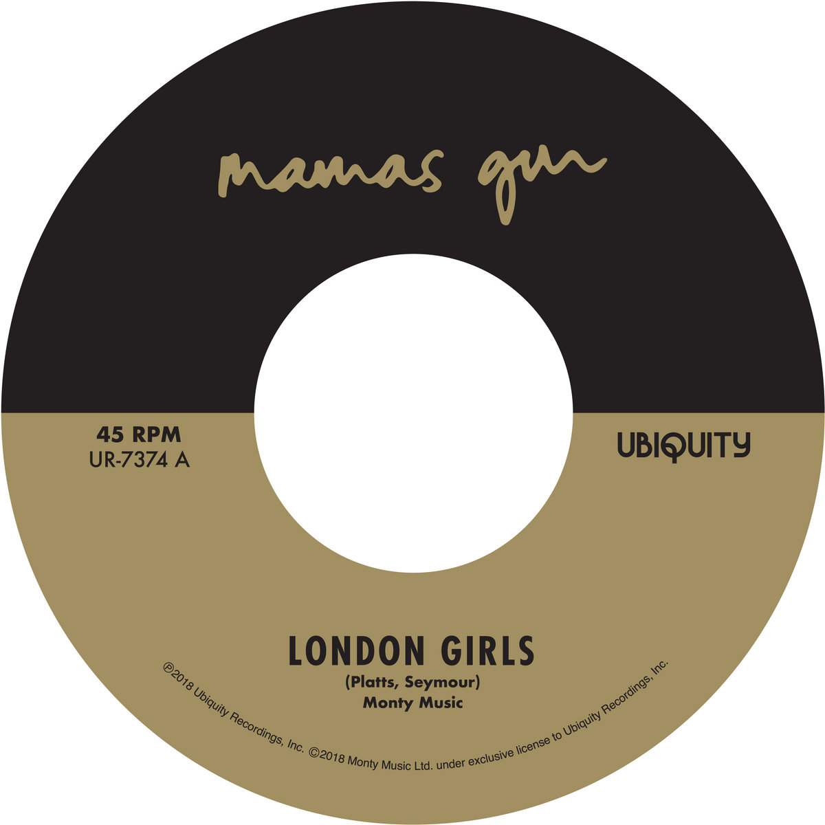 Mamas Gun - London Girls b/w Diamond In The Bell Jar : 7inch